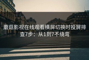 蘑菇影视在线观看横屏切换时投屏排查7步：从1到7不绕弯