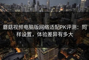 蘑菇视频电脑版网络适配PK评测：同样设置，体验差异有多大