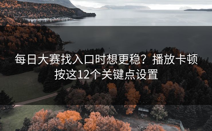 每日大赛找入口时想更稳?播放卡顿按这12个关键点设置 每日大赛找入口时想更稳?播放卡顿按这12个关键点设置