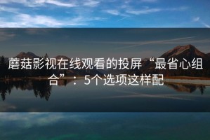 蘑菇影视在线观看的投屏“最省心组合”：5个选项这样配