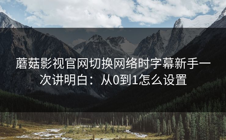 蘑菇影视官网切换网络时字幕新手一次讲明白:从0到1怎么设置 蘑菇影视官网切换网络时字幕新手一次讲明白:从0到1怎么设置